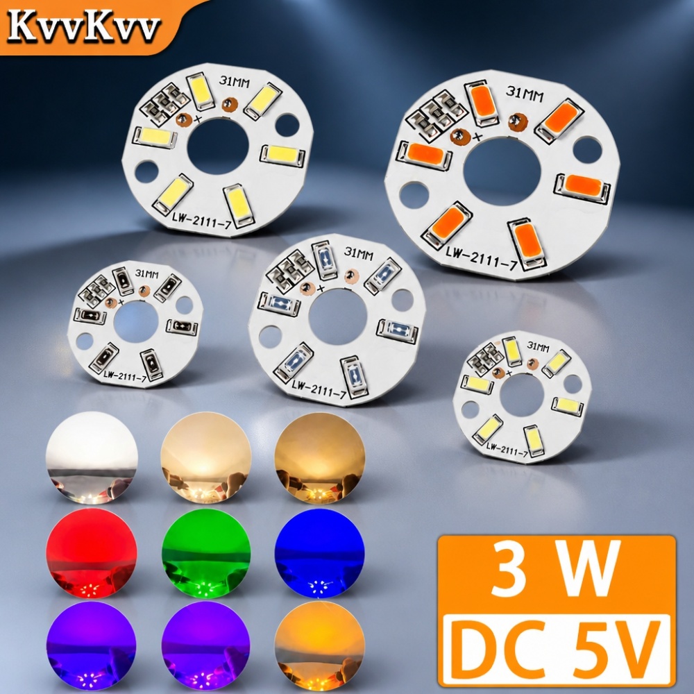 Diy Lamp Electronics - 10PCS 3W 5V 라운드 LED 칩