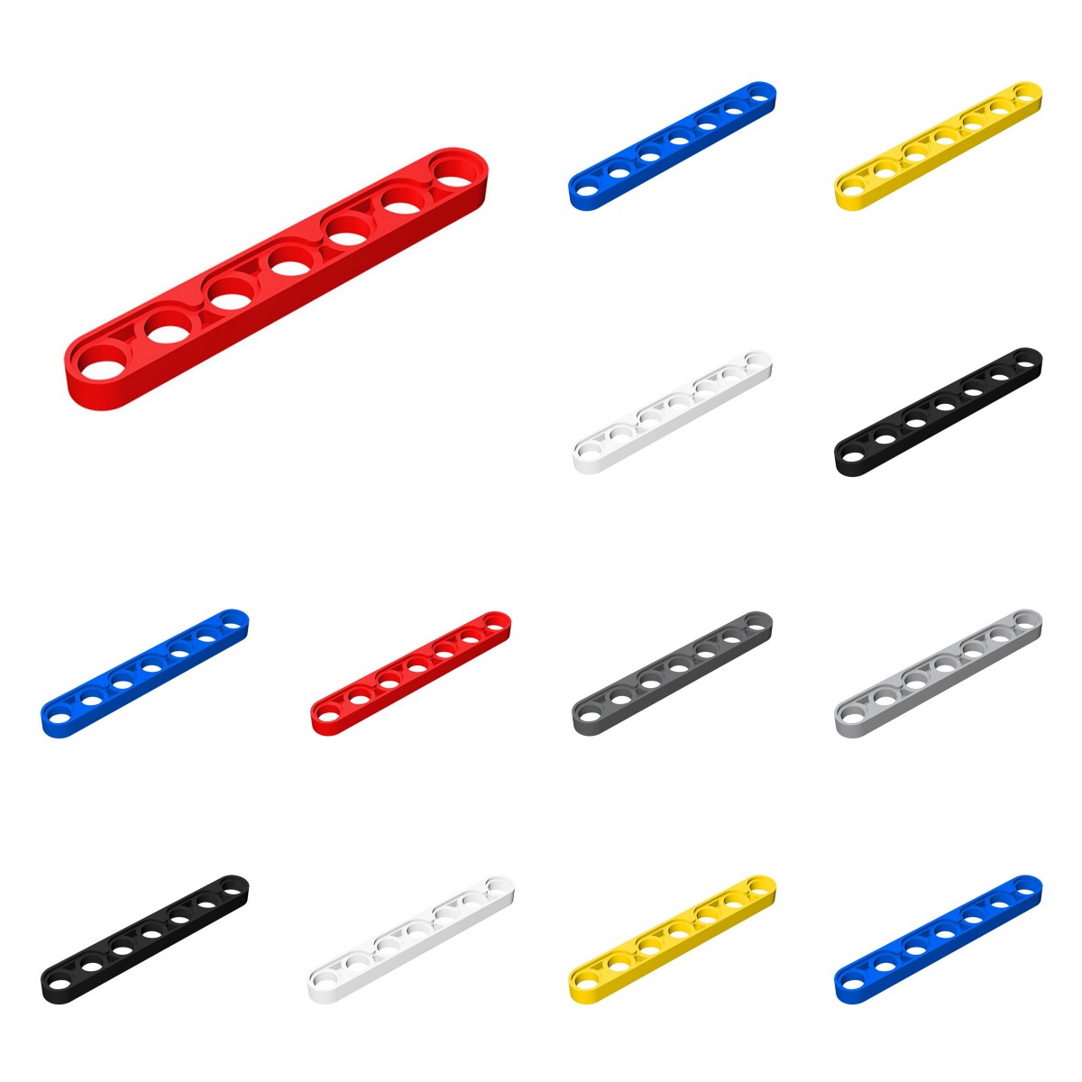 Diy Lego Electronics - 50pcs 32065 Liftarm 얇은 1x7 벽돌