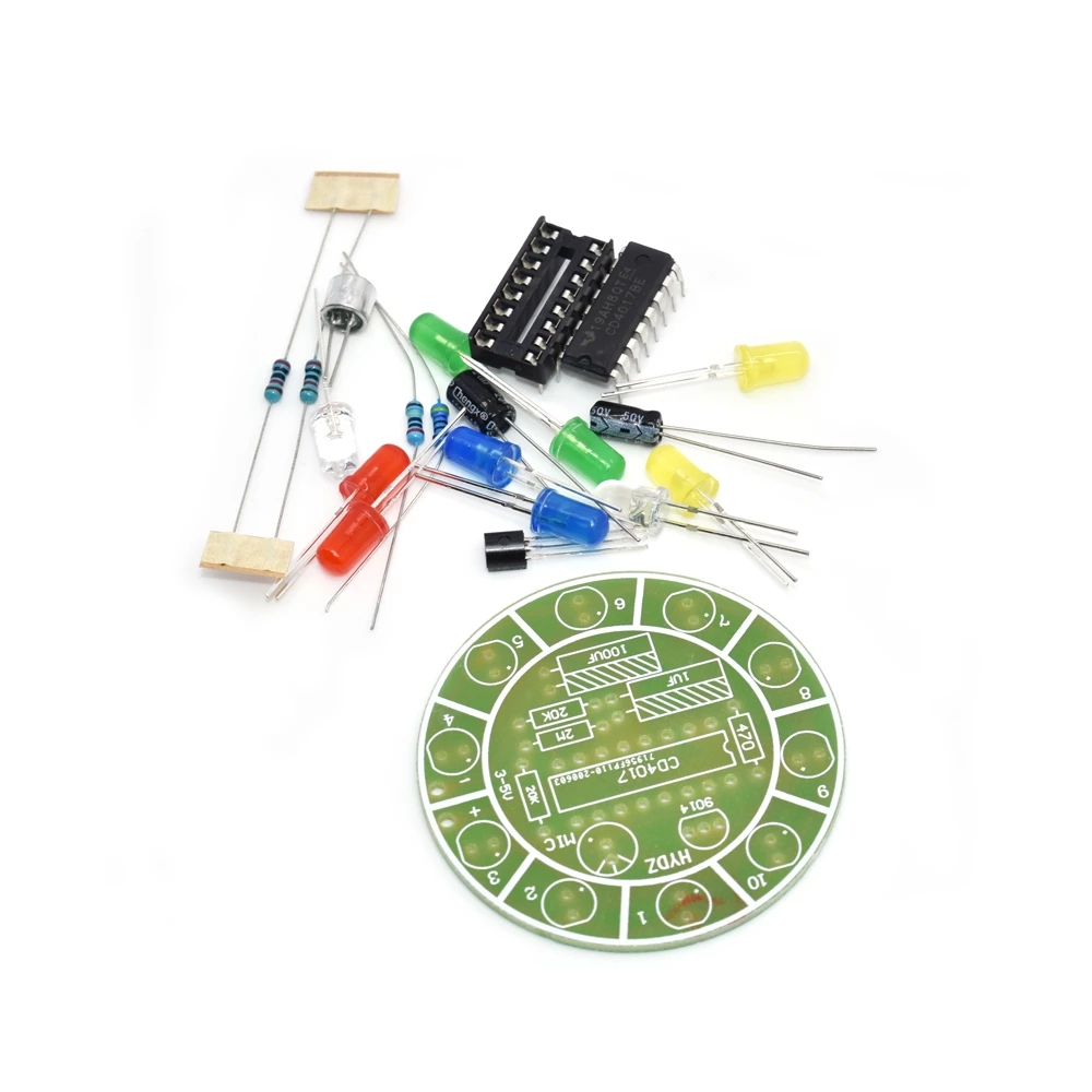 CD4017 다채로운 음성 제어 회전 LED 조명 키트 - Diy Electronics News 리뷰 및 가격
