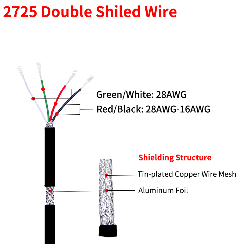 2M/10M 차폐 와이어 28AWG - 16AWG 알루 - Diy Electronics Audio 리뷰 및 가격