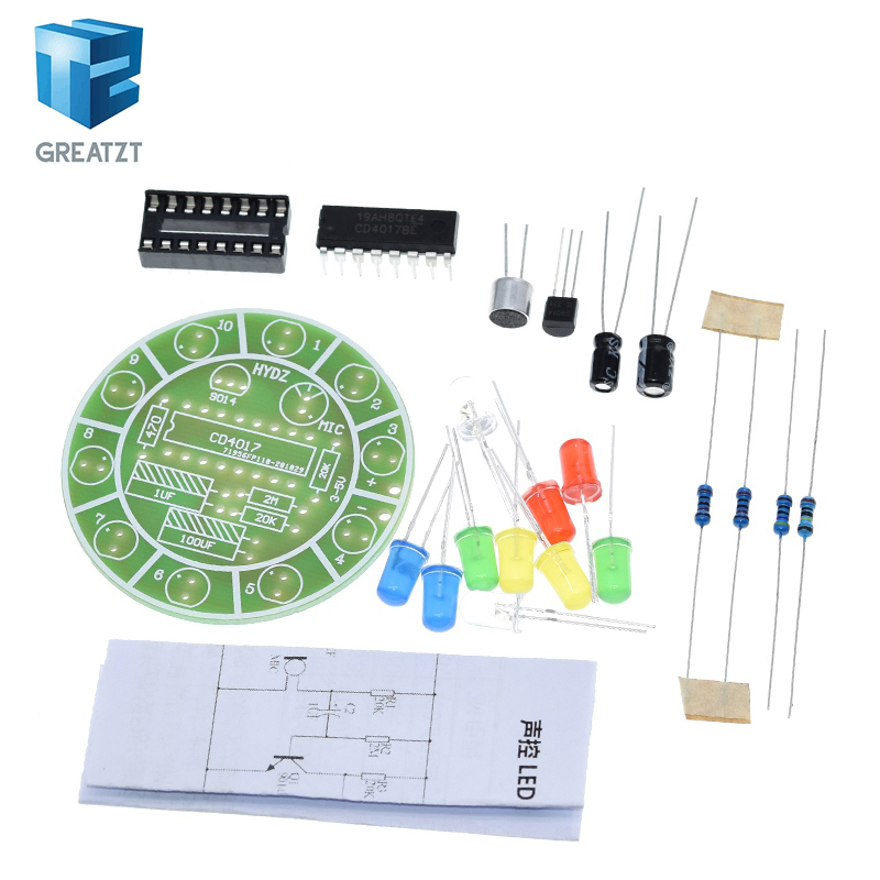 GREATZT CD4017 다채로운 음성 제어 회전 L - Diy Electronics Lab 리뷰 및 가격