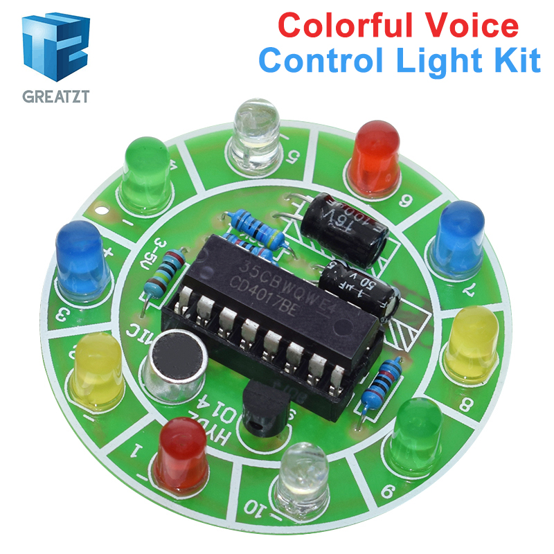 GREATZT CD4017 다채로운 음성 제어 회전 L - Diy Electronics Lab 리뷰 및 가격