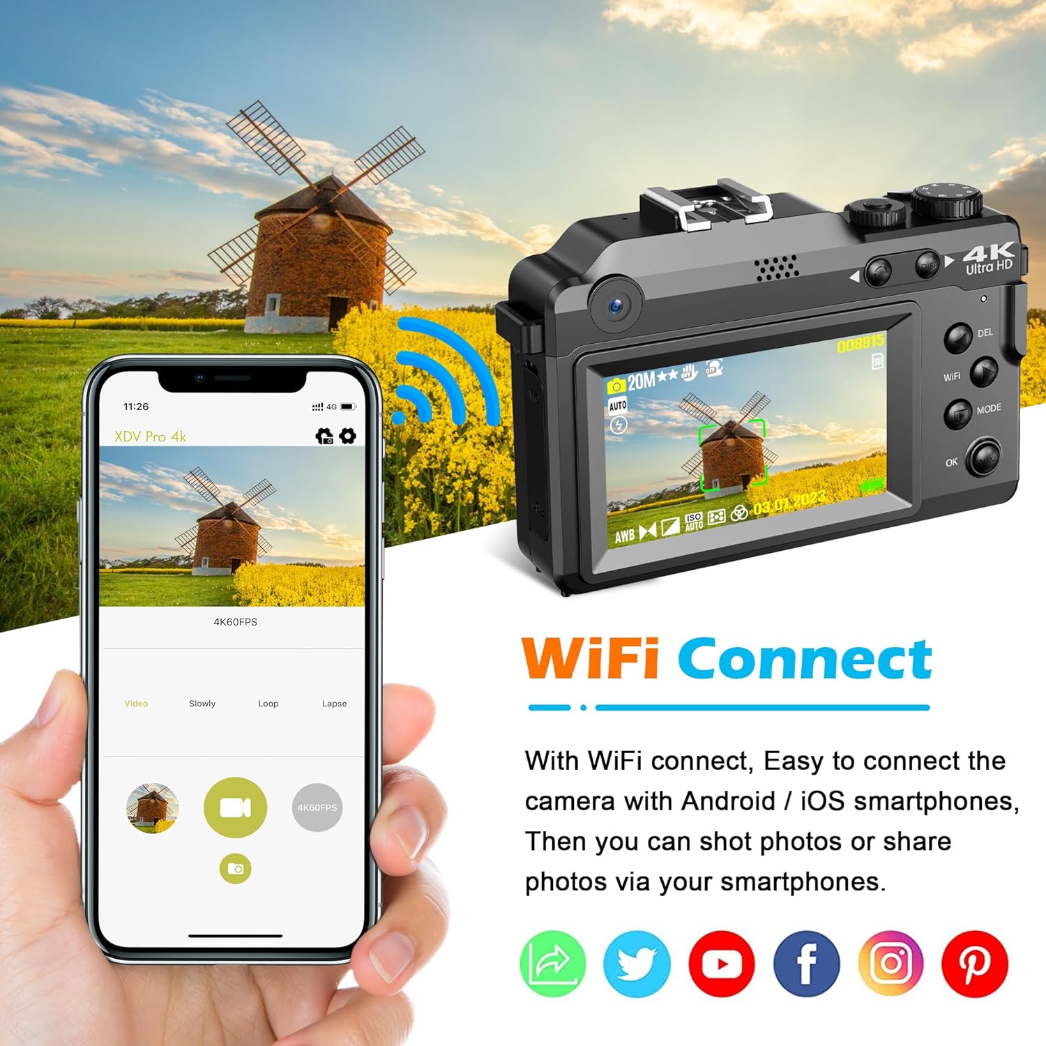 사진 용 56MP 디지털 카메라 전면 후면 듀얼 렌즈  - Diy Electronics Videos 리뷰 및 가격