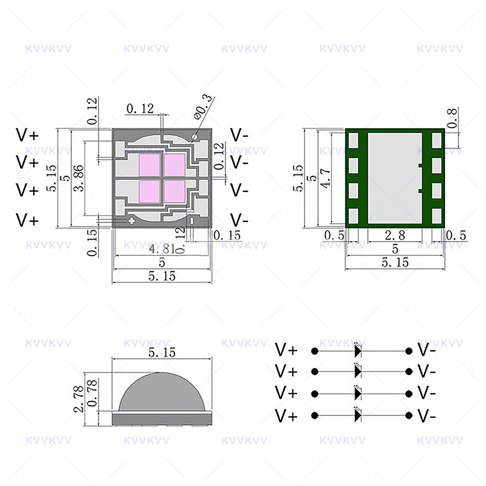 10W LED 5050 365nm 370nm 380nm - Diy Lamp Electronics 리뷰 및 가격
