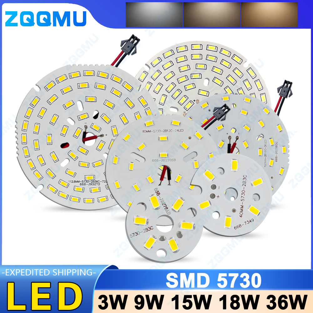 1PC LED PCB 광원 원형 알루미늄 3W 5W 9 - Diy Lamp Electronics 리뷰 및 가격