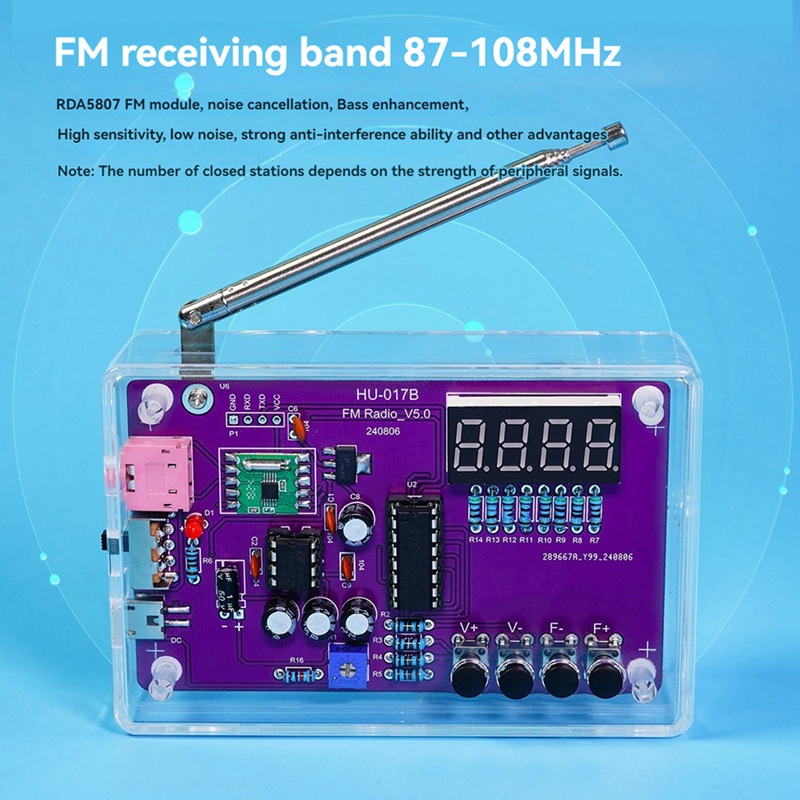 FM 라디오 RDA5807 DIY 키트 전자 조정 가능 - Diy Electronic Components 리뷰 및 가격
