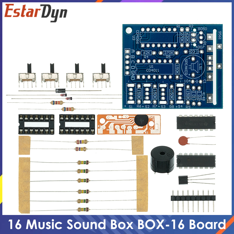 16 음악 사운드 박스 BOX-16 보드 16톤 전자  - Diy Electronics Audio 리뷰 및 가격