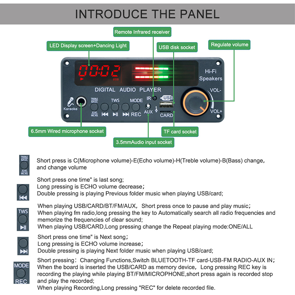 DC12V MP3 WMA WAV 디코더 보드 블루투스  - Diy Electronics Audio 리뷰 및 가격